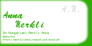 anna merkli business card